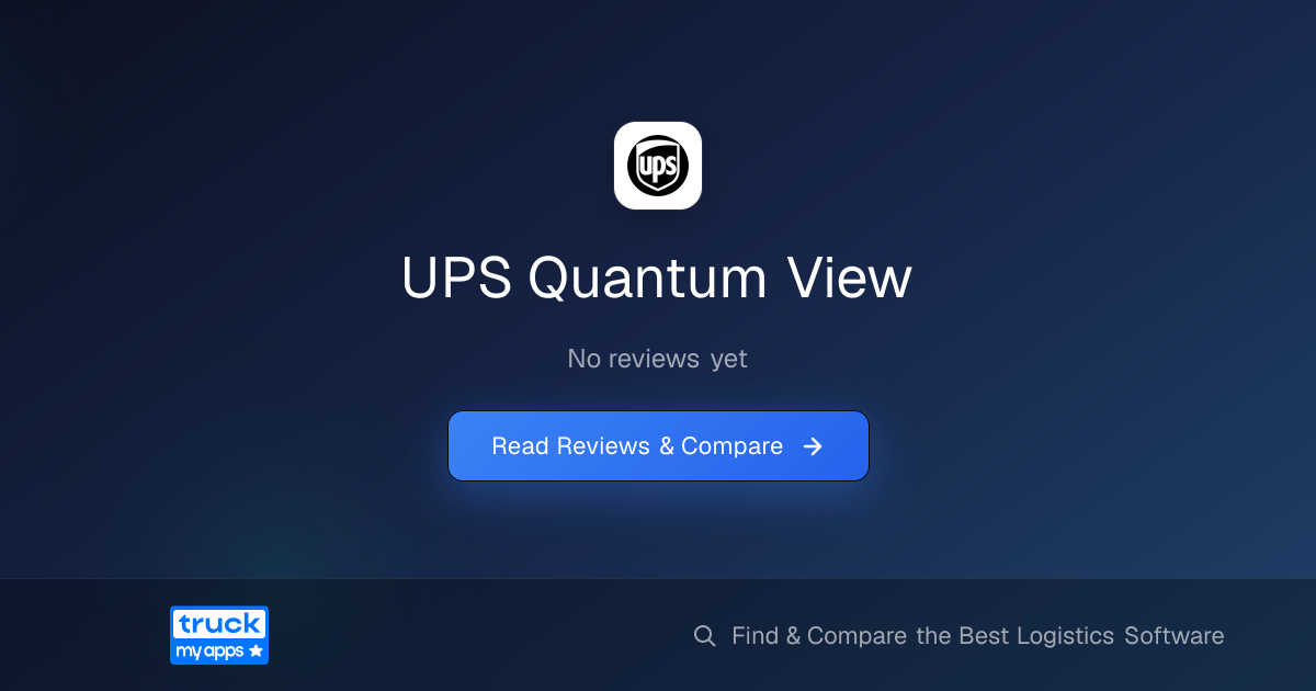 UPS Quantum View | TruckMyApps
